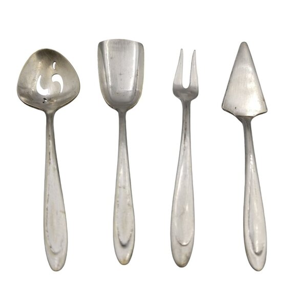 Vintage Meriden Silverplate Co. Serving Utensils First Lady Pattern Set Of 4 - Picture 11 of 11